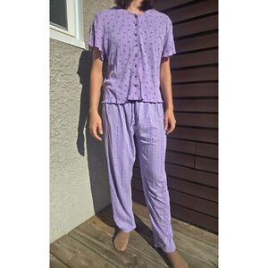 Women's Y2K 2000s Dream Girl Patterned Easy Fit Cotton 2 Piece Pajama Sleep Set